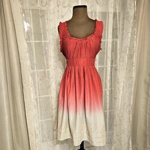 Converse One Star Y2K Ombre Pink White Fit & Flare Peasant Style Dress Large